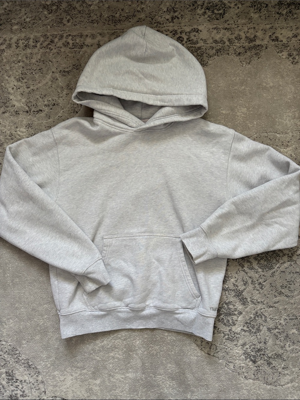 Aritzia Light Gray Women's Hooded Pullover Sweatshirt